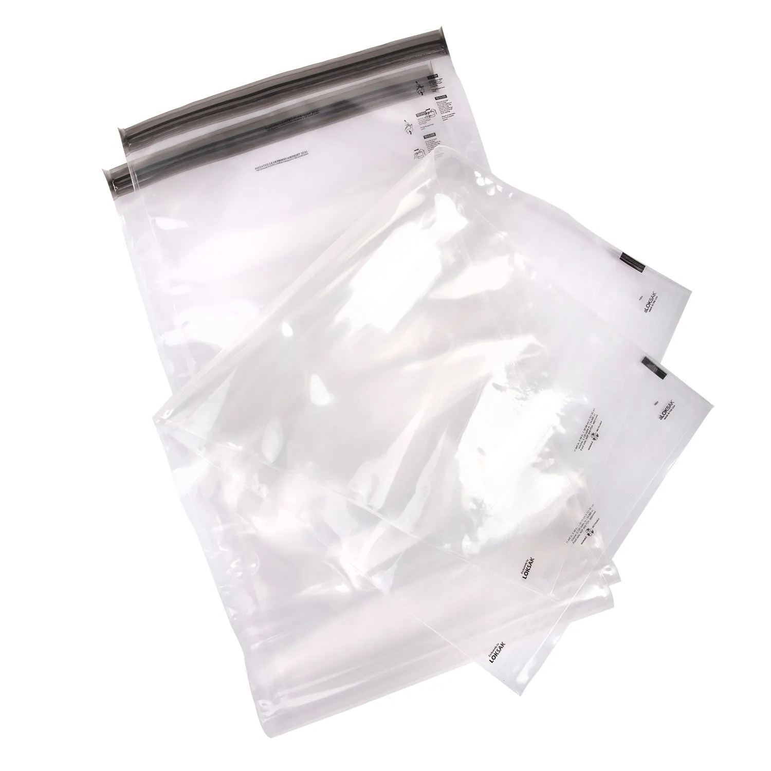 2 aLOKSAK Airtight Waterproof Pouch Clear Dry Bags