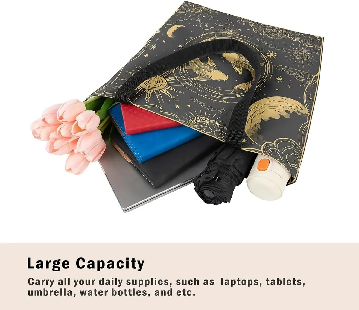 Aries Cancer Taurus Canvas Bag 12 Horoscope Astrology Canvas Tote Bag Constellation Theme Reusable Grocery