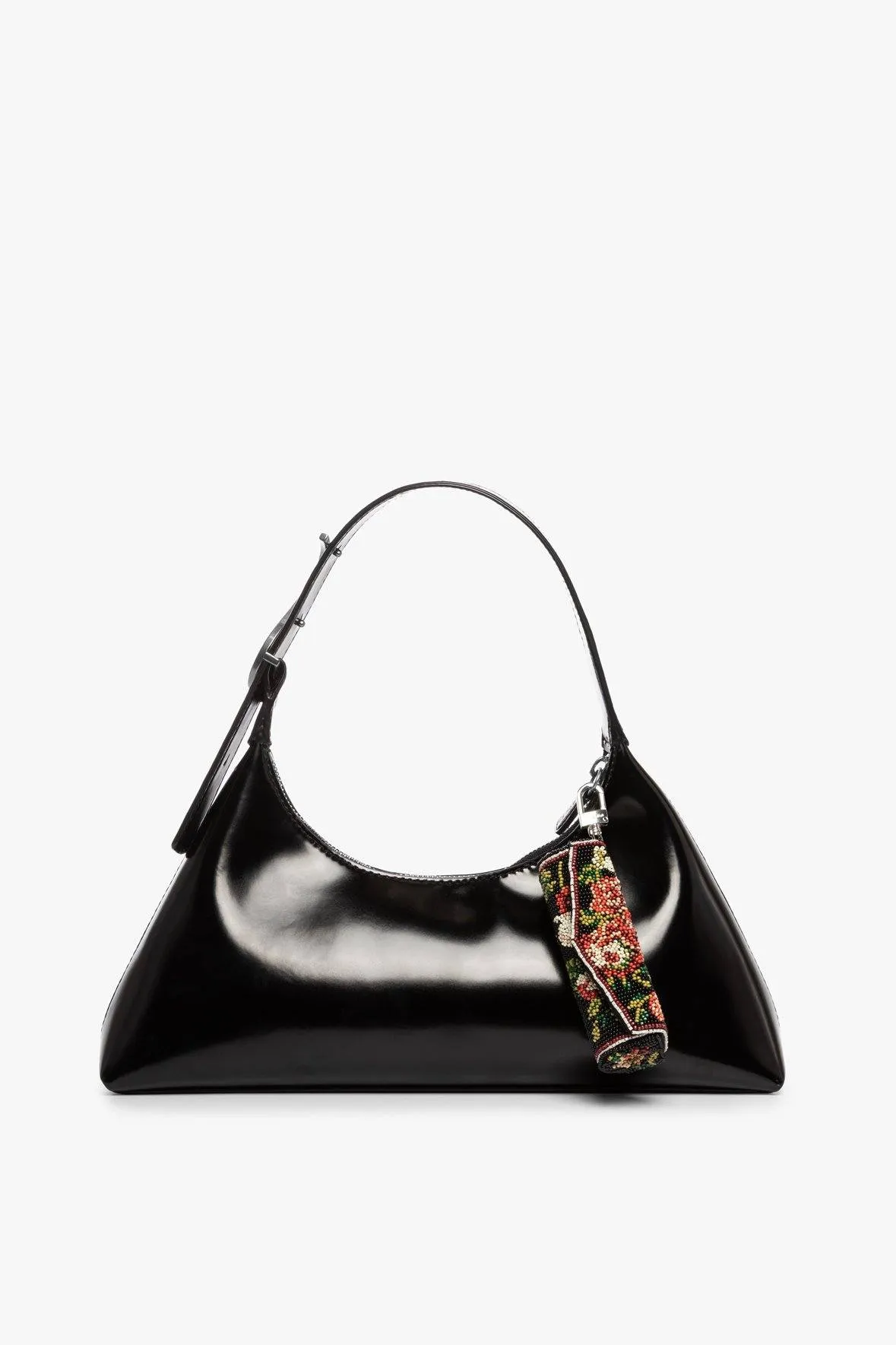 BEADED LIPSTICK CASE | BLACK FLORAL