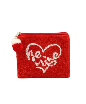 Beaded Pouch, Be Mine
