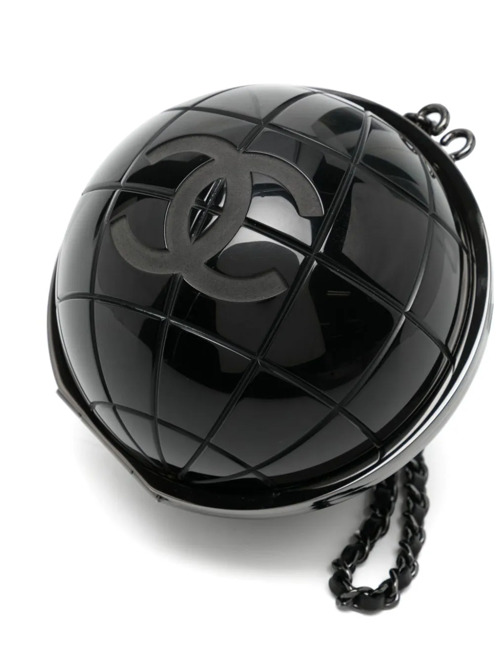Black Globe Minaudière Clutch