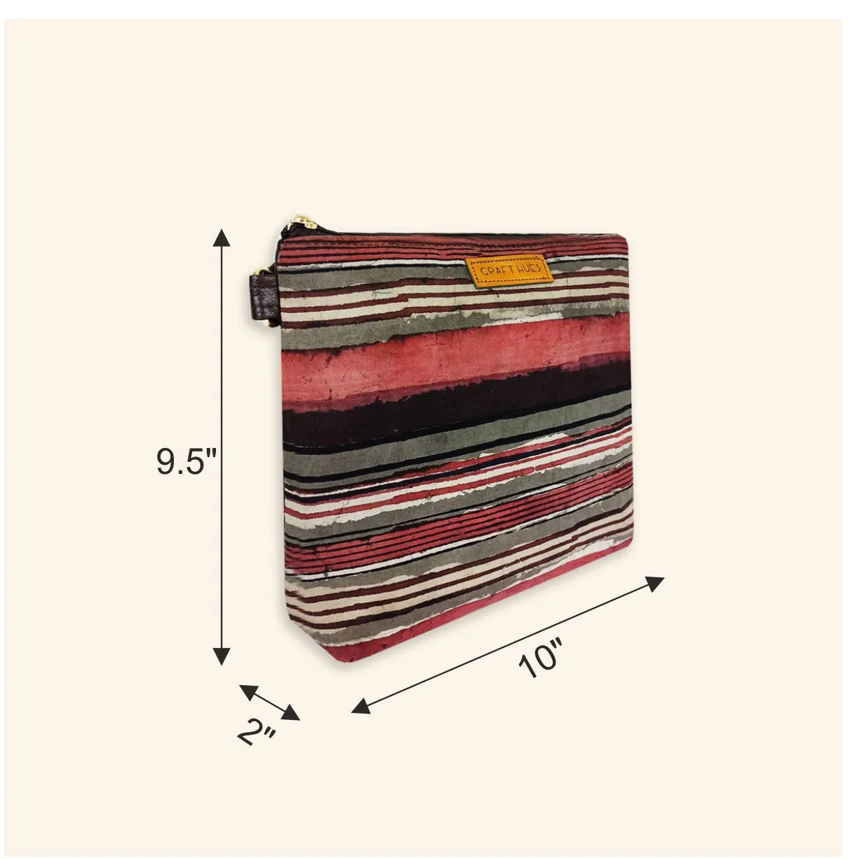 Block-Printed Rustic Road Sling Bag