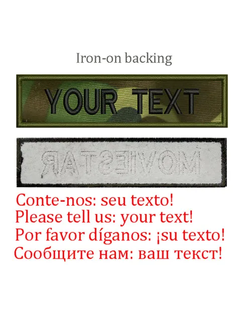 Camouflage Hook Backing Name Patch
