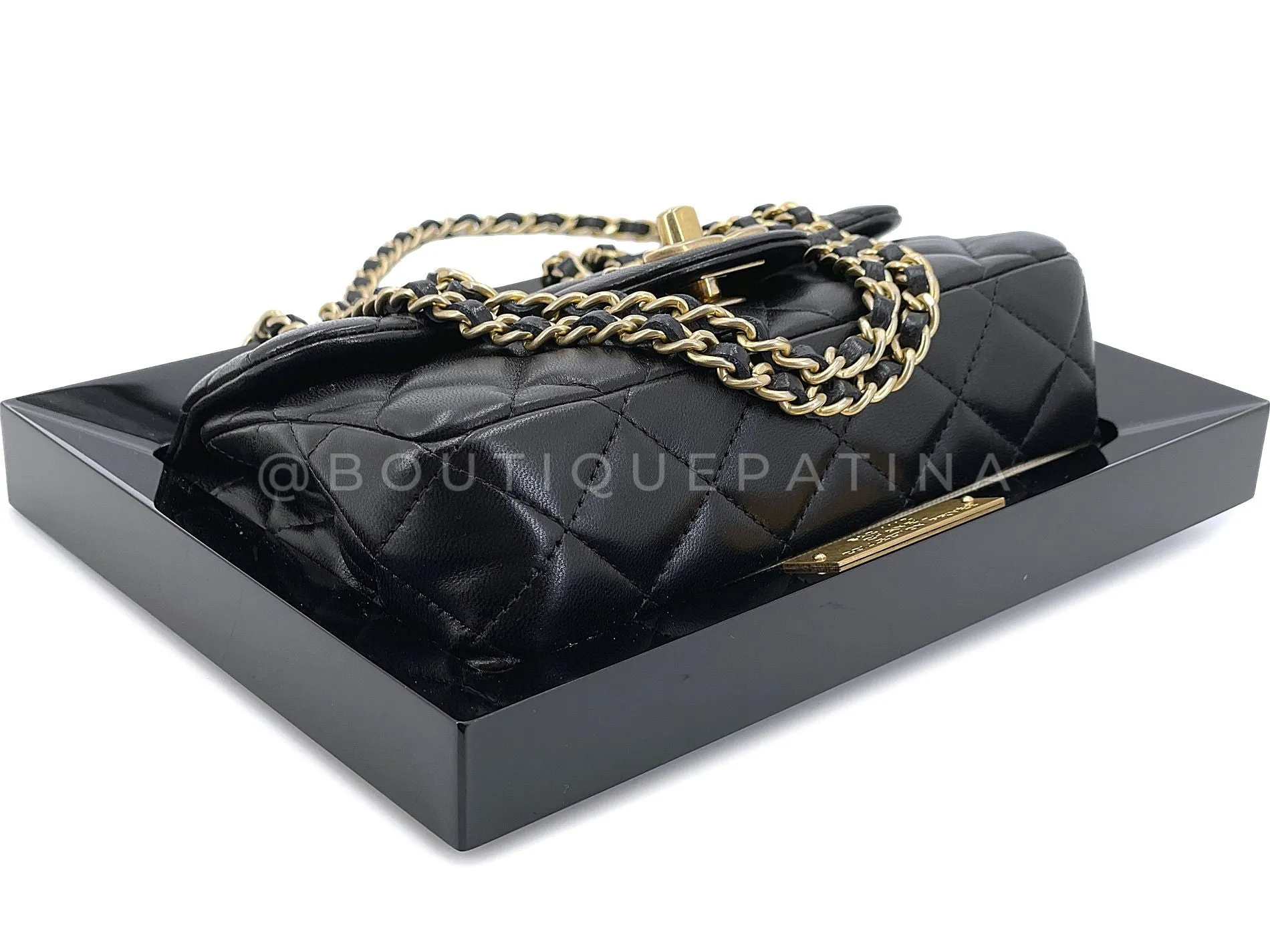 Chanel 2014 "Collection Privée" Framed Mini Flap Minaudière Clutch Bag