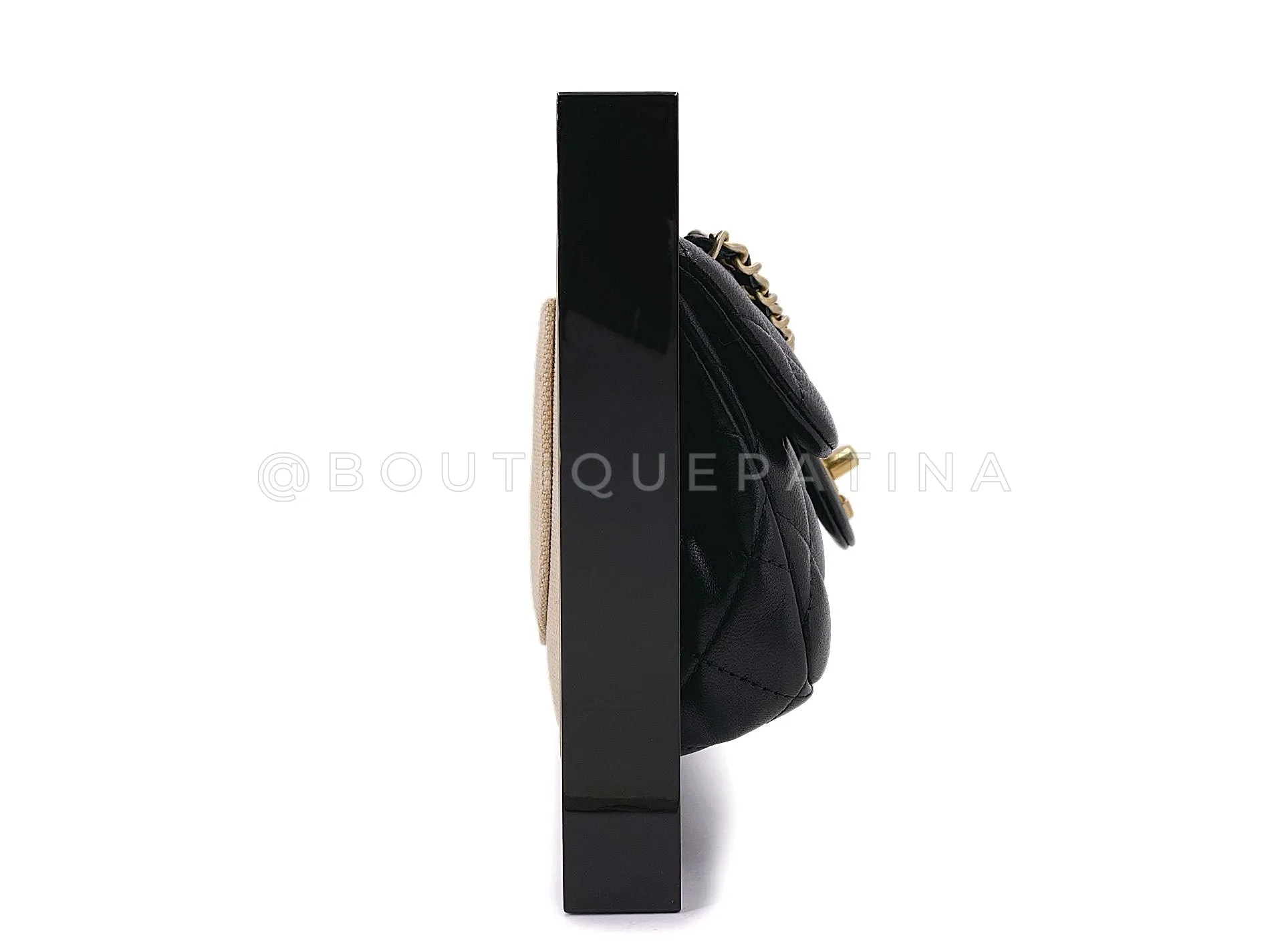 Chanel 2014 "Collection Privée" Framed Mini Flap Minaudière Clutch Bag