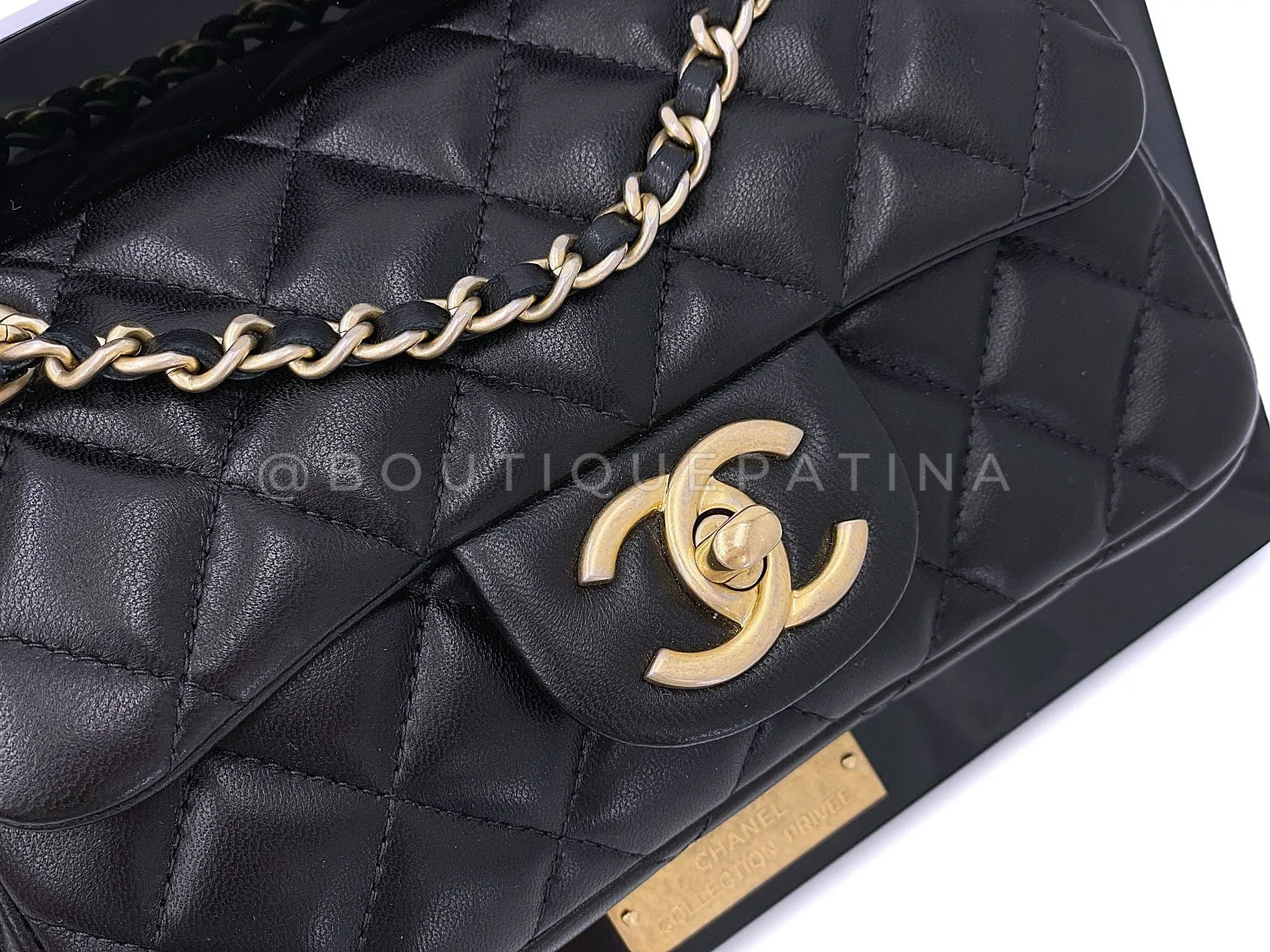 Chanel 2014 "Collection Privée" Framed Mini Flap Minaudière Clutch Bag