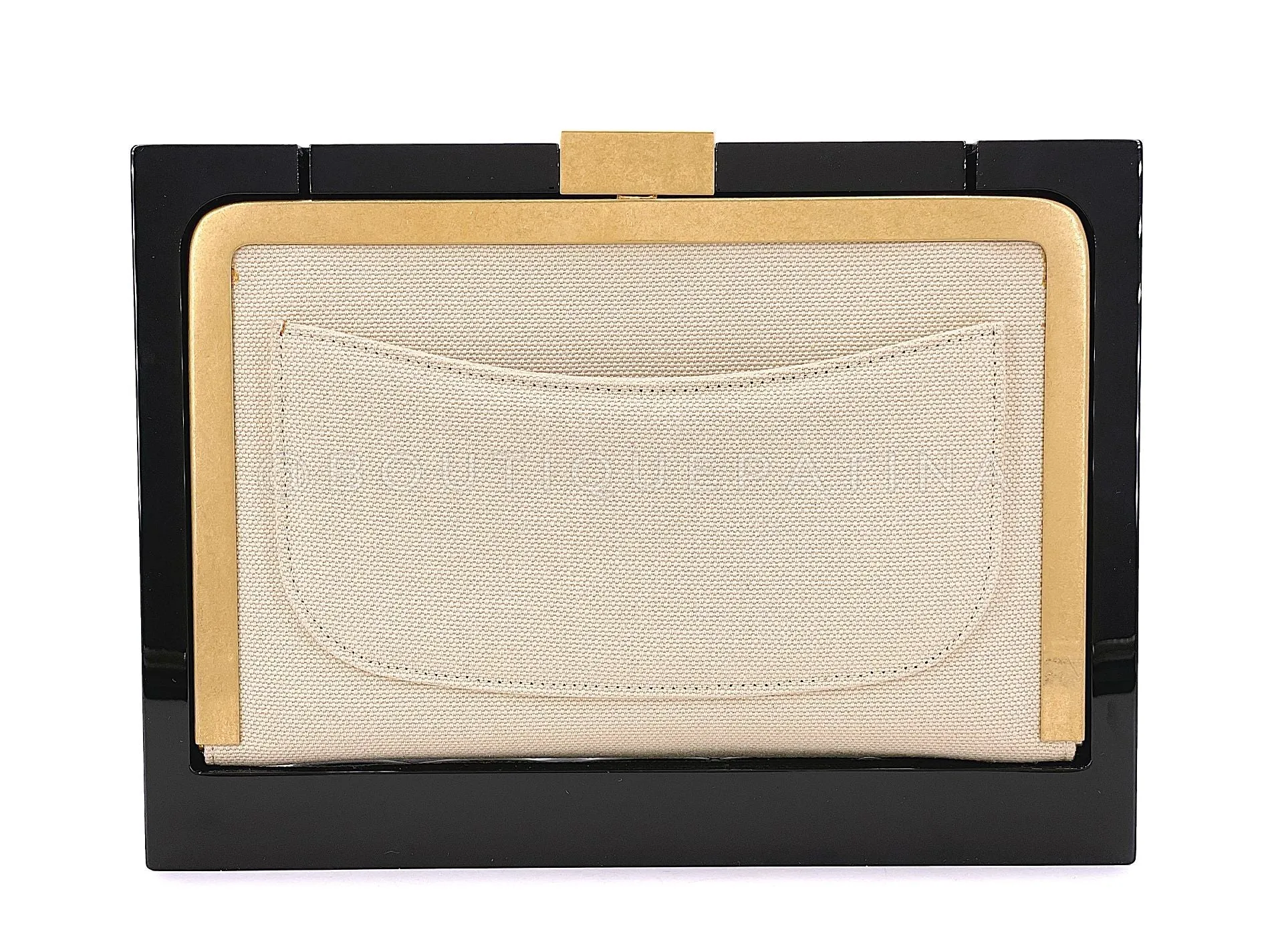 Chanel 2014 "Collection Privée" Framed Mini Flap Minaudière Clutch Bag