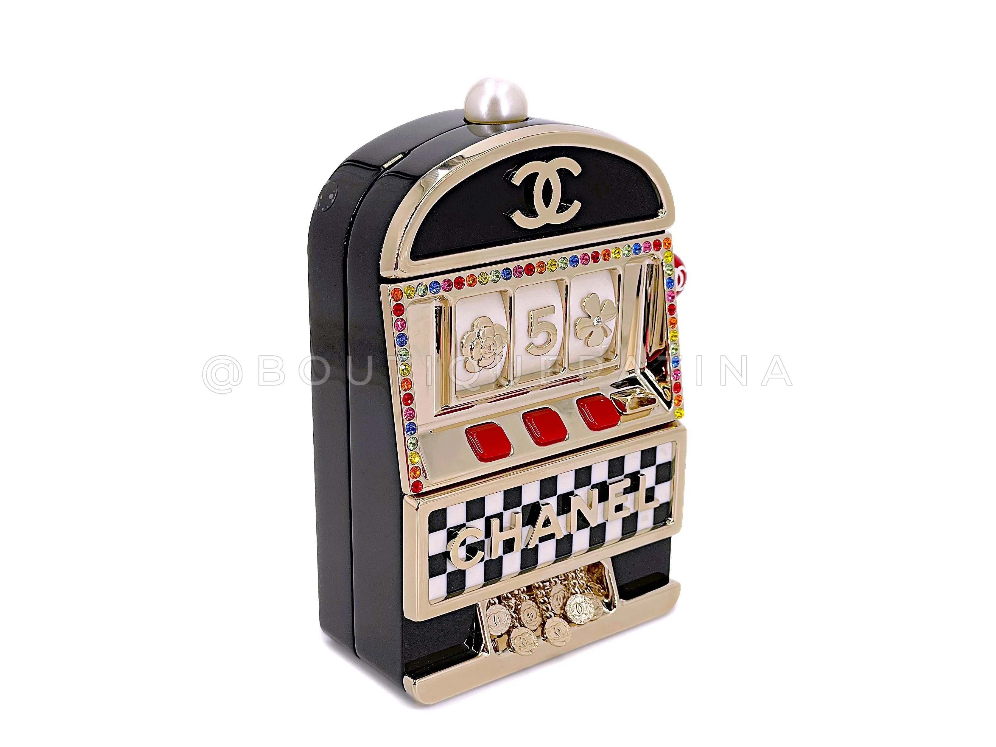 Chanel Casino Minaudière Bag 23C Monaco Slot Machine Evening Clutch NIB K2F