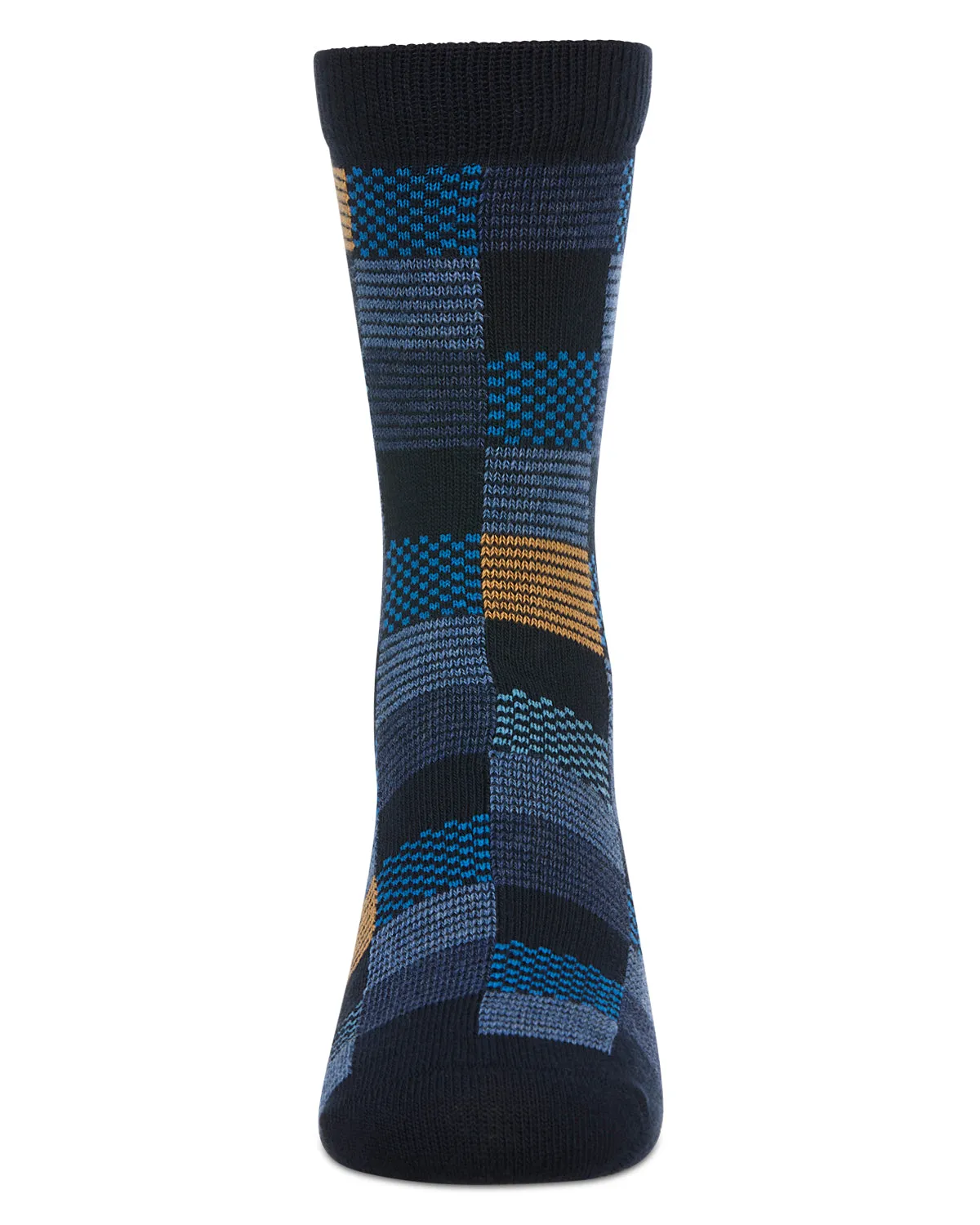 Checkerboard Boys Cotton Blend Crew Sock