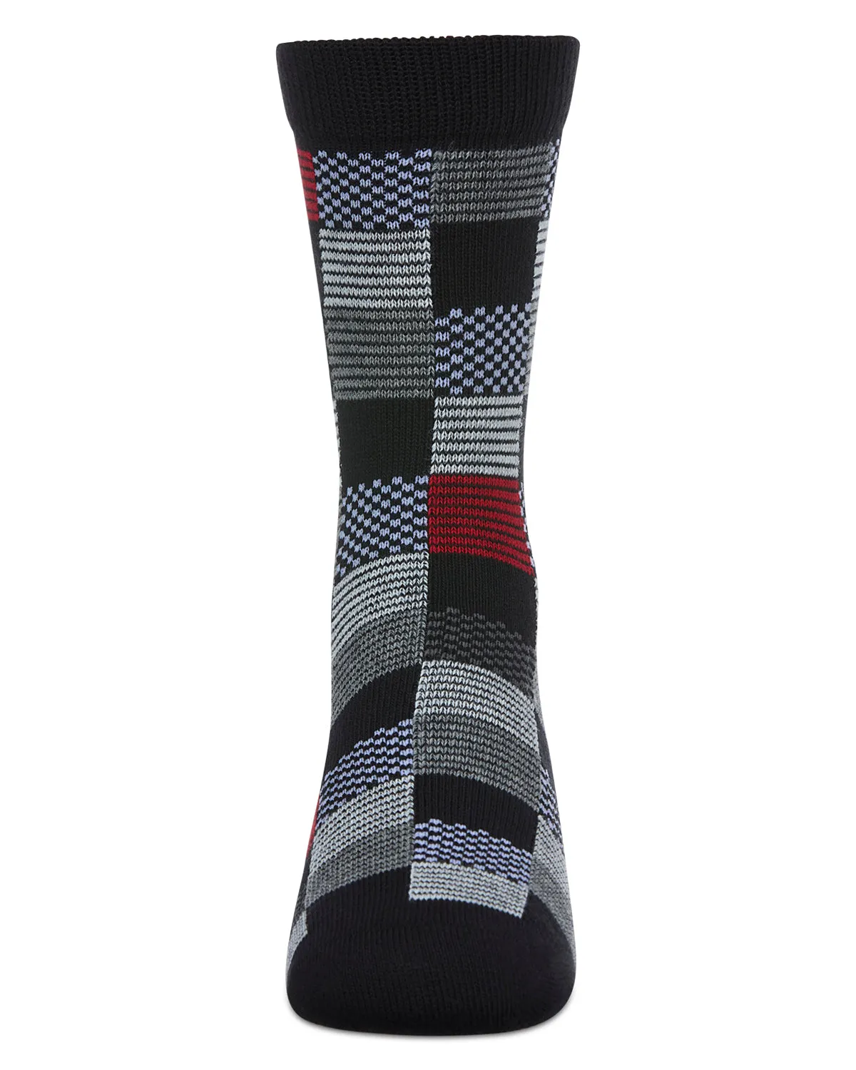 Checkerboard Boys Cotton Blend Crew Sock