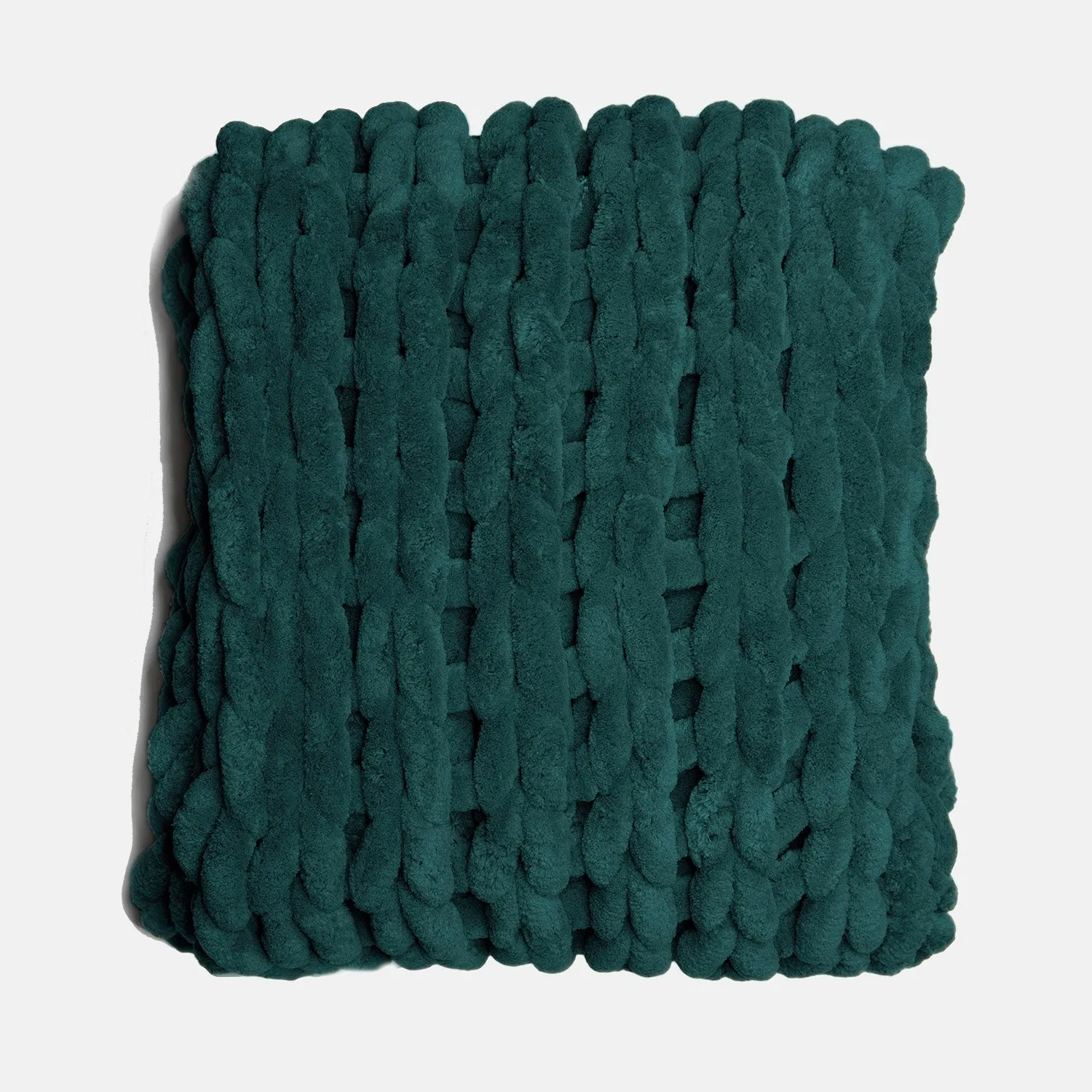 Chunky Chenille Knitted Throw