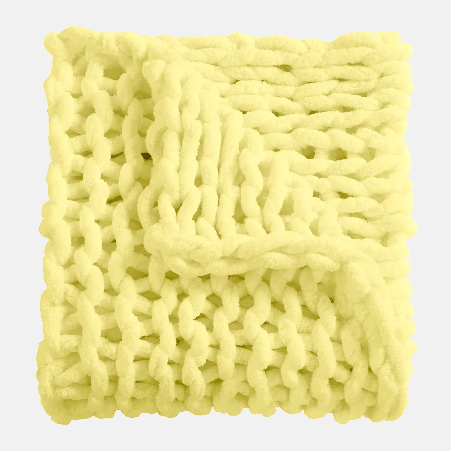 Chunky Chenille Knitted Throw