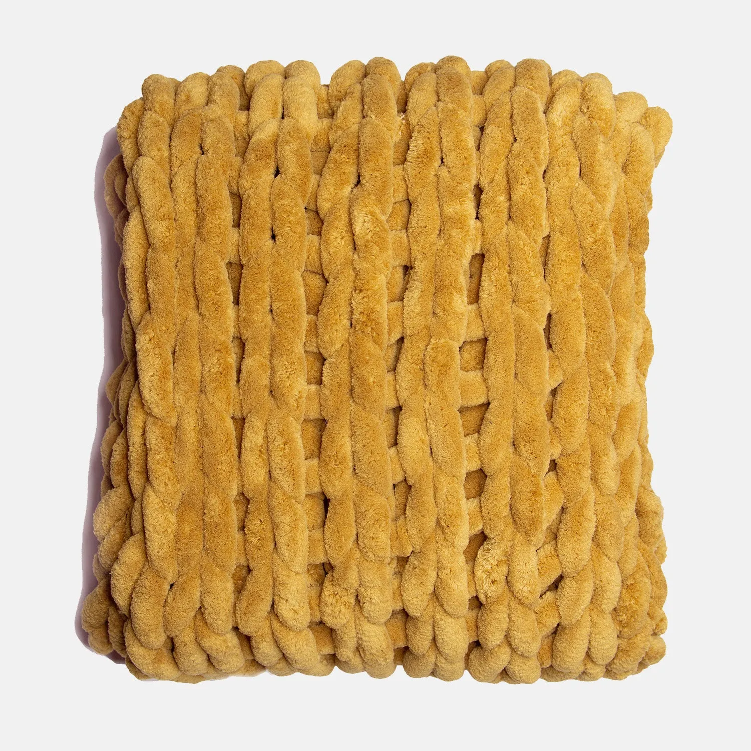 Chunky Chenille Knitted Throw