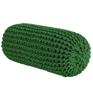 Chunky knitted bolster footrest | AVOCADO