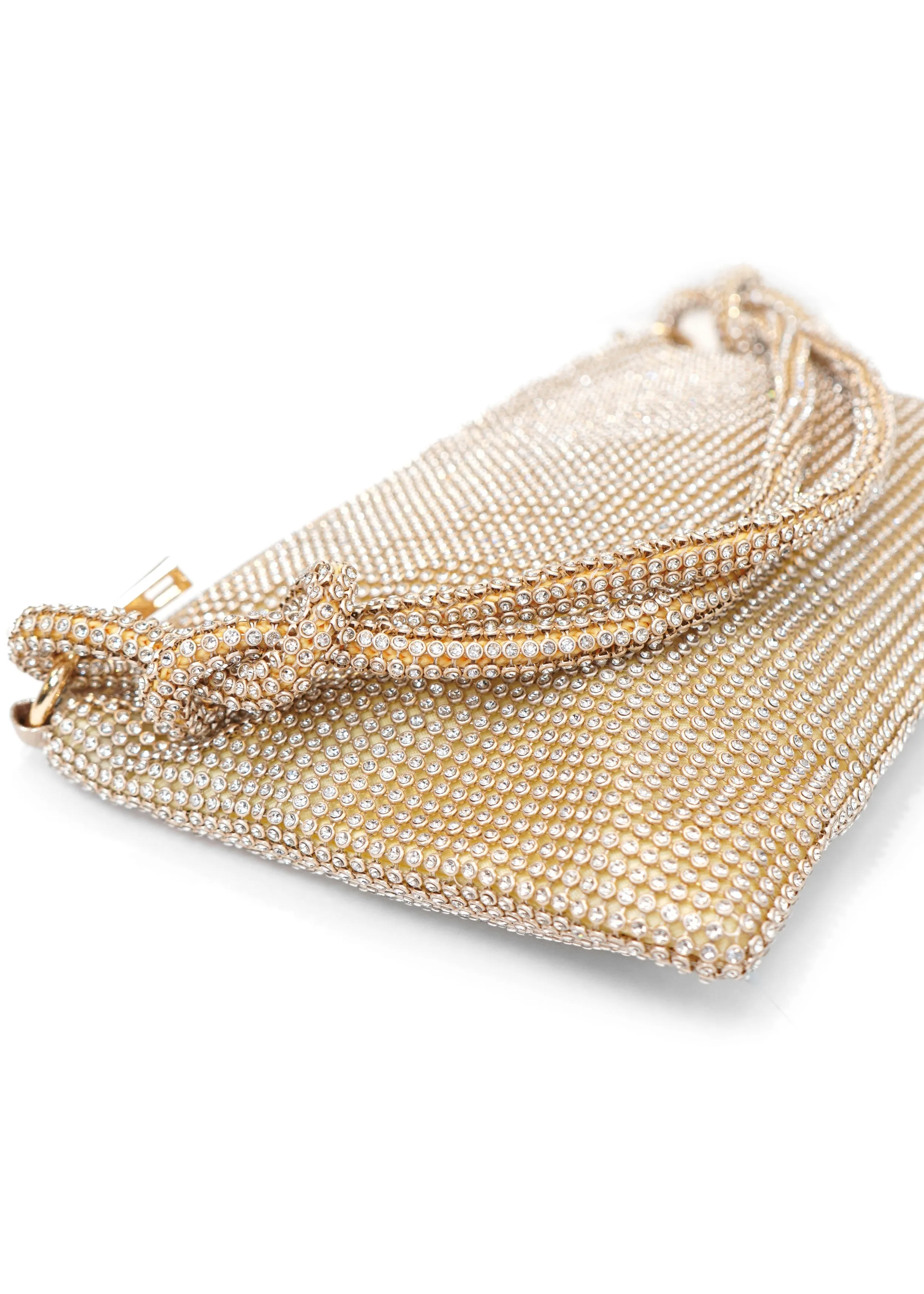 Crystale - Knotted Handle Crystal Envelope Bag