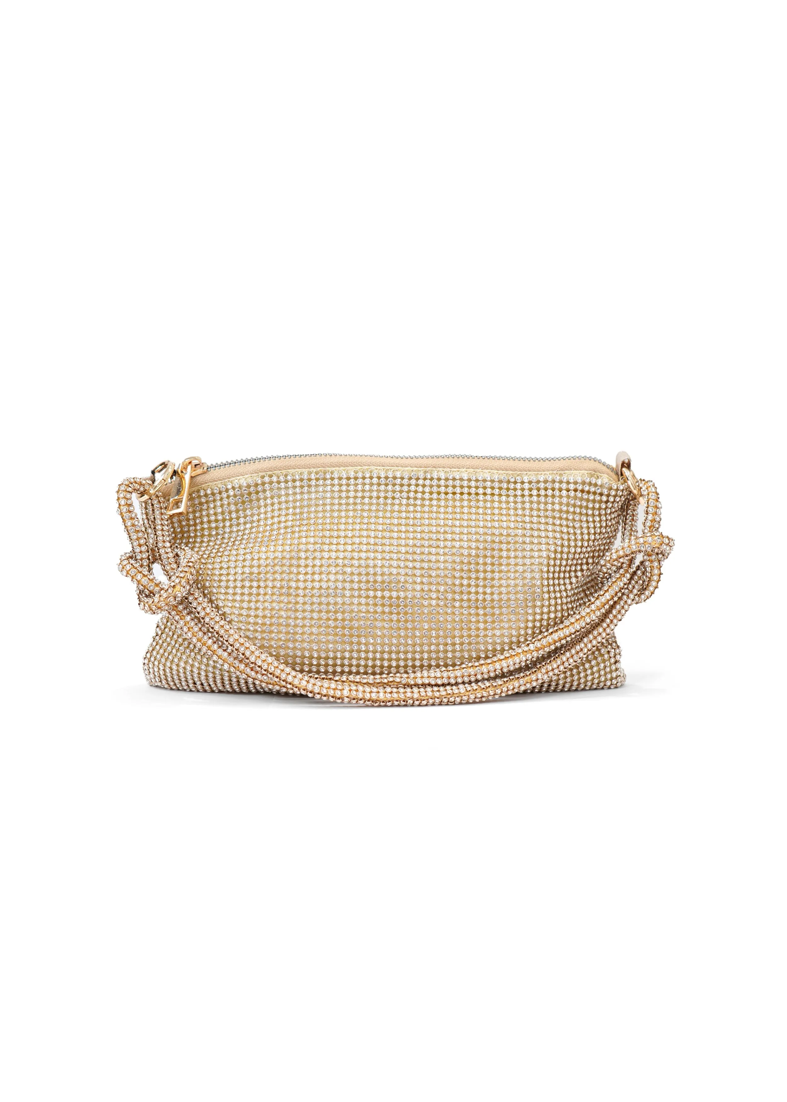 Crystale - Knotted Handle Crystal Envelope Bag