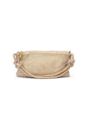 Crystale - Knotted Handle Crystal Envelope Bag
