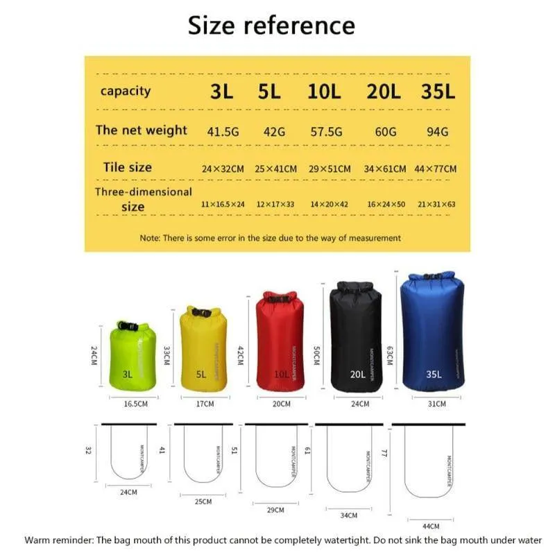 Dry bags Waterproof 30D Nylon Ultralight