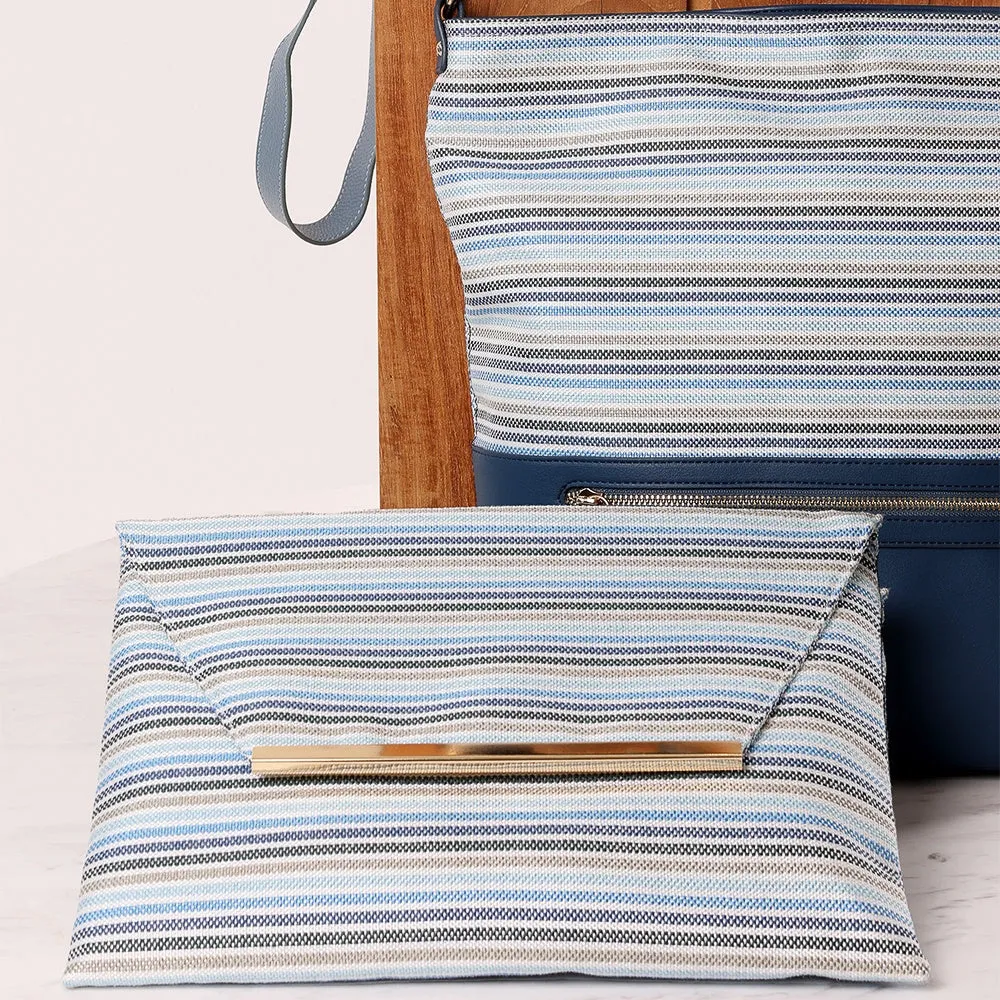 Envelope Bag Striped Blue