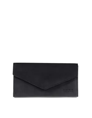 Envelope Pixie Classic Leather Wallet (Black)