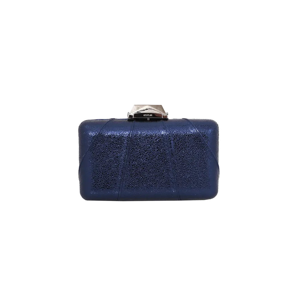 Espey Crinkle Galaxy Blue Clutch