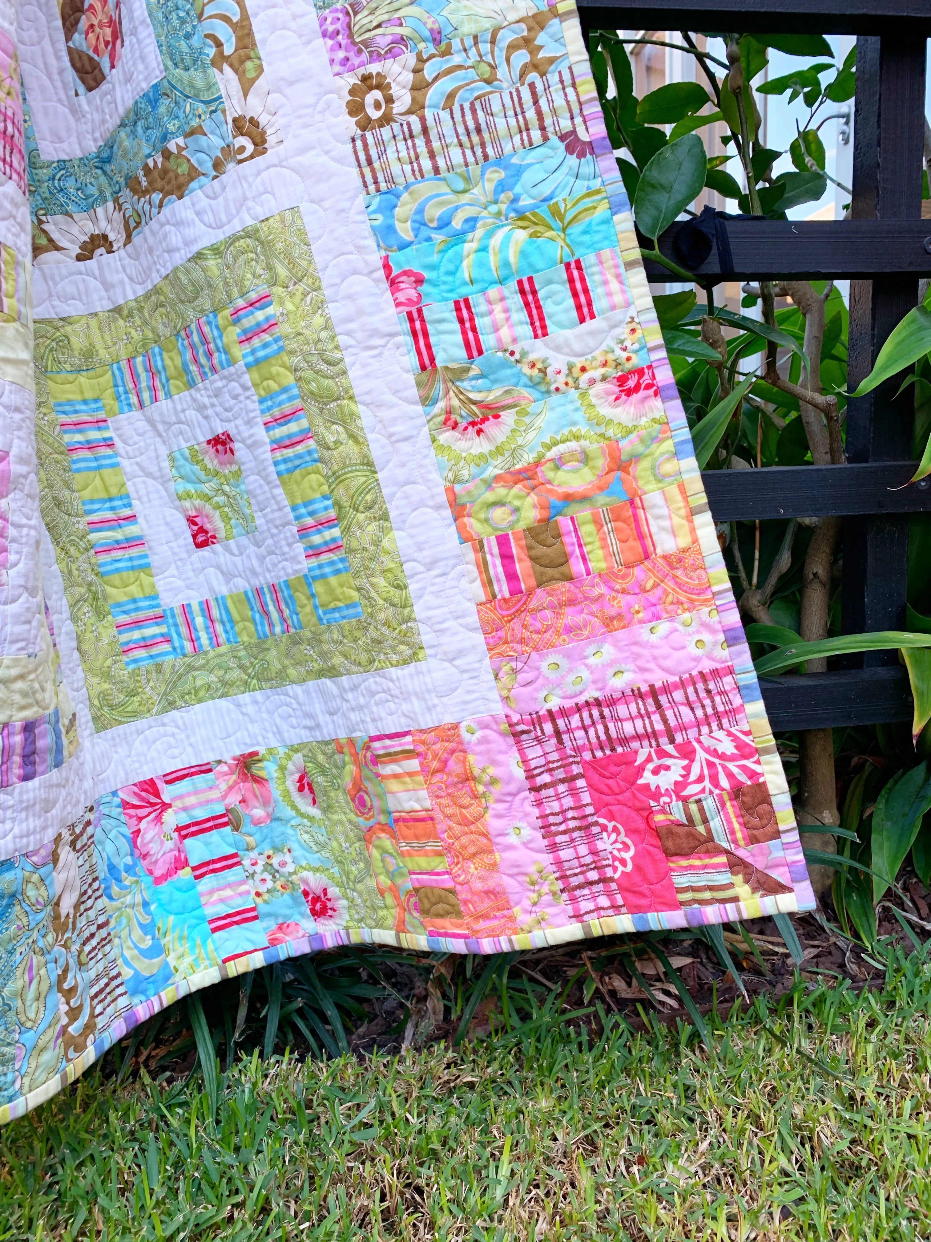 Funky Scrap Quilt Pattern - PDF