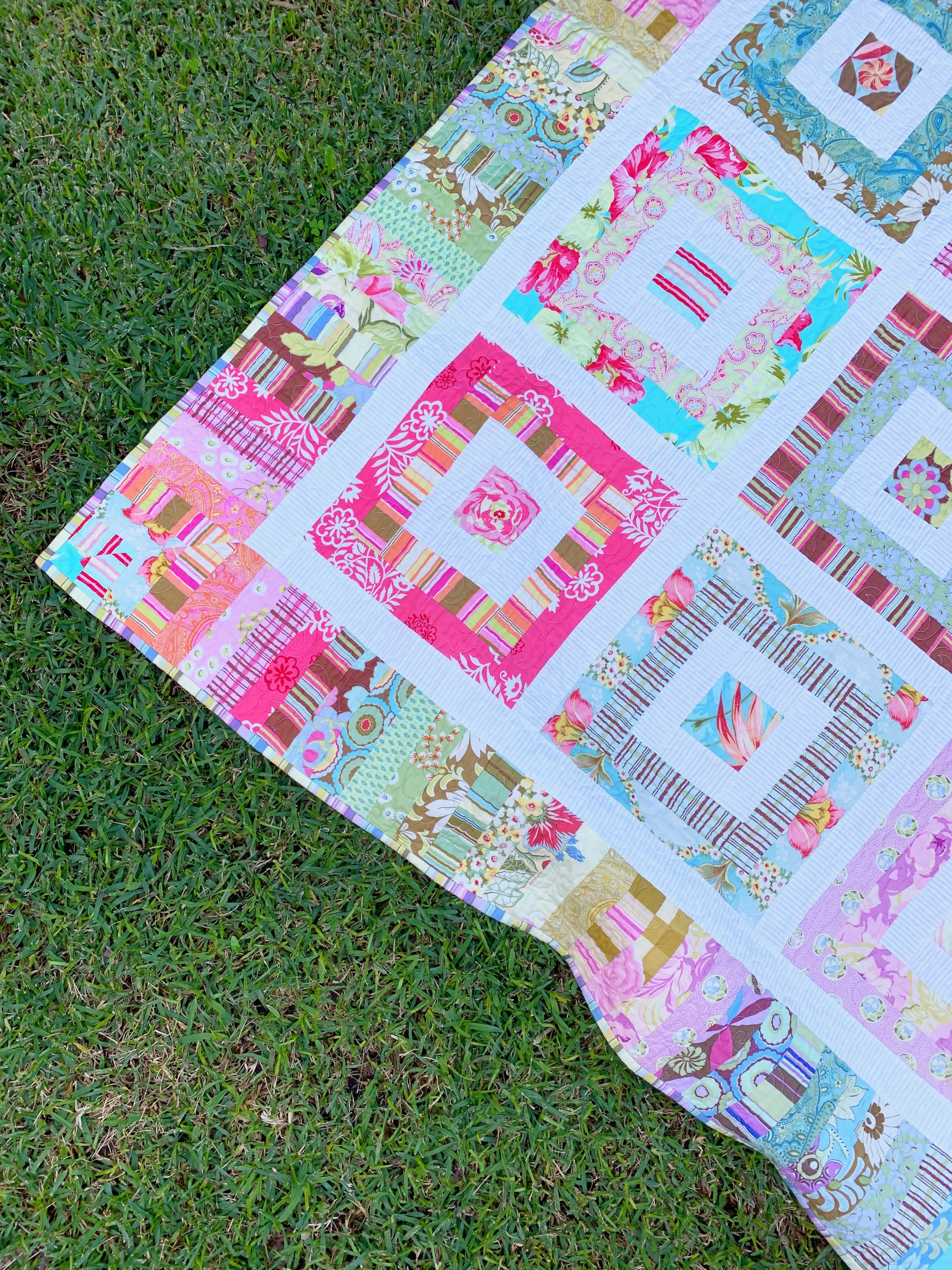 Funky Scrap Quilt Pattern - PDF