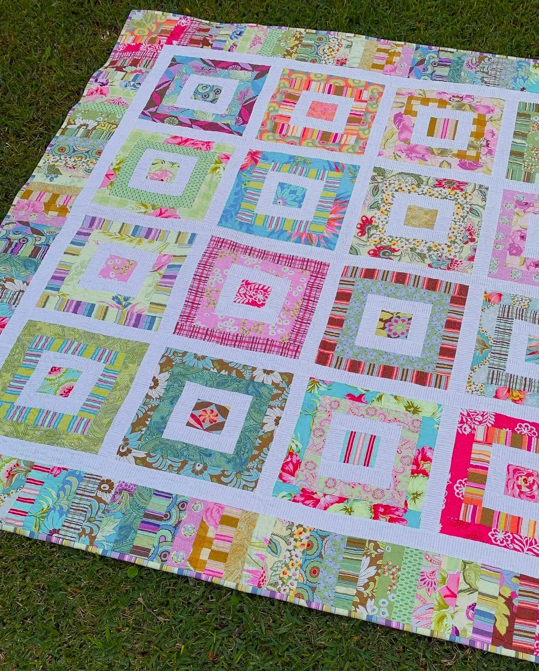 Funky Scrap Quilt Pattern - PDF