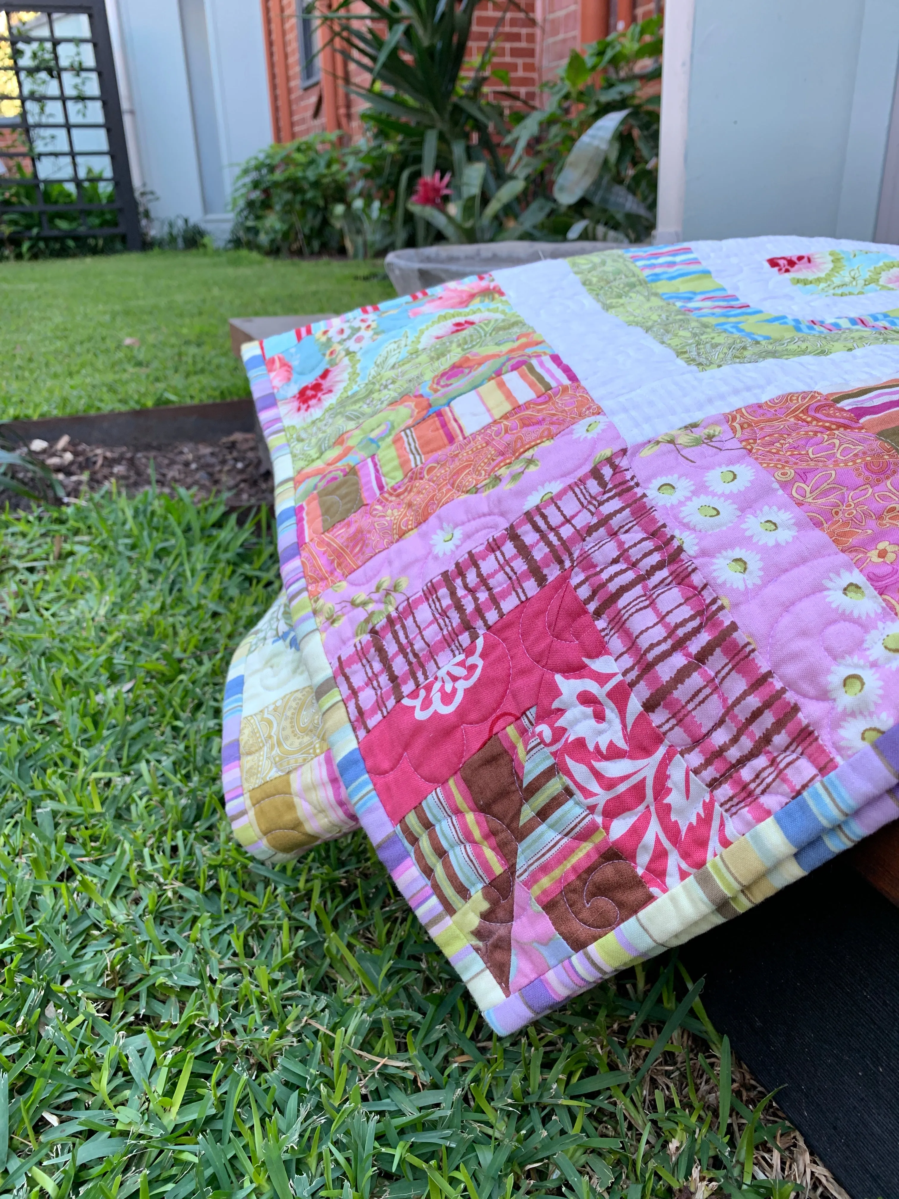 Funky Scrap Quilt Pattern - PDF