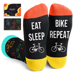 Funny Cyclist Gifts for Men Women - Gifts for Bicycle Enthusiasts, Mountain Biking Gifts, Bike Rider Gifts, Bicycle Socks, Mountain Bike Socks