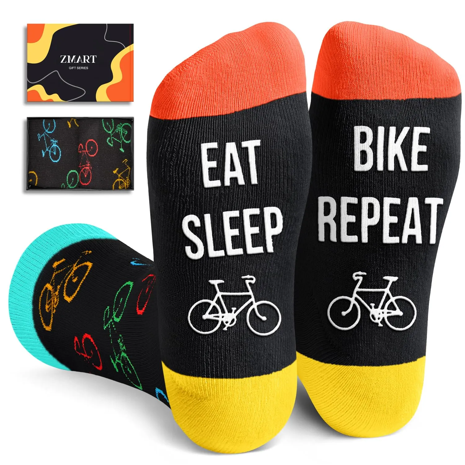 Funny Cyclist Gifts for Men Women - Gifts for Bicycle Enthusiasts, Mountain Biking Gifts, Bike Rider Gifts, Bicycle Socks, Mountain Bike Socks
