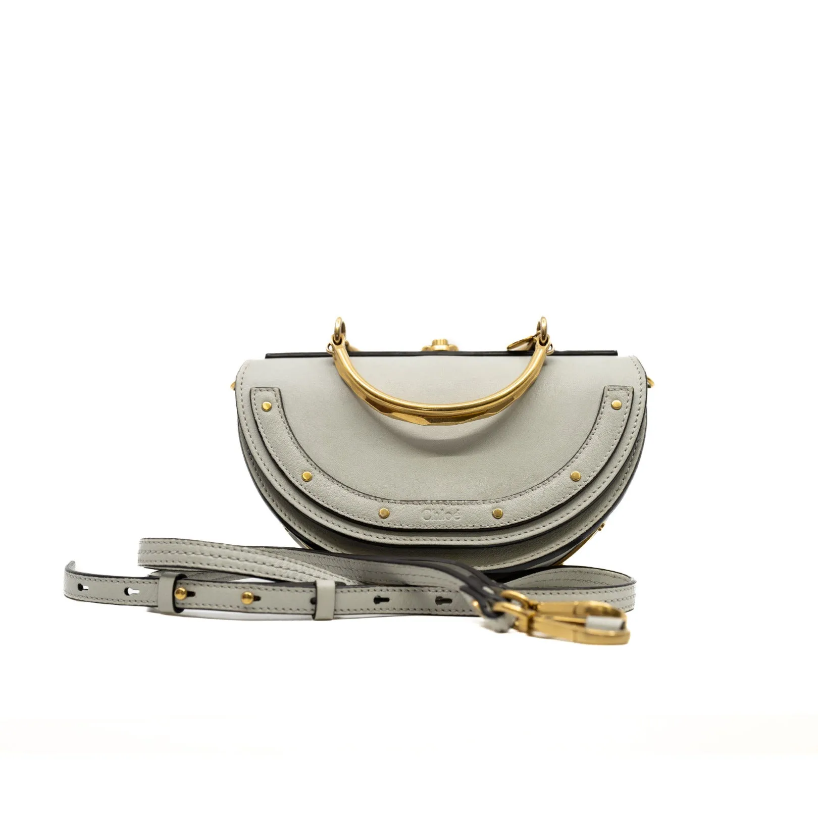 gray Small Nile minaudière