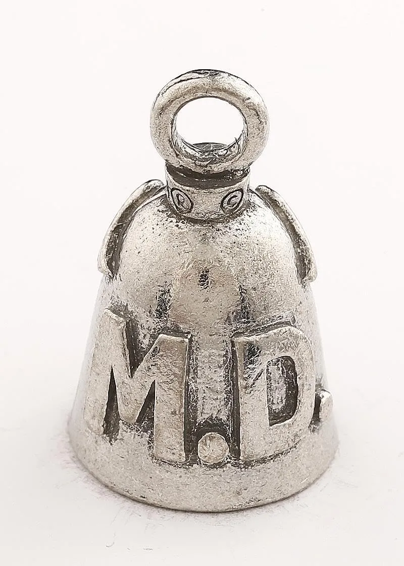 Guardian Bell Profession Good Luck Bell w/Keyring & Black Velvet Bag | Motorcycle Bell | Lead-Free Pewter | Made in USA