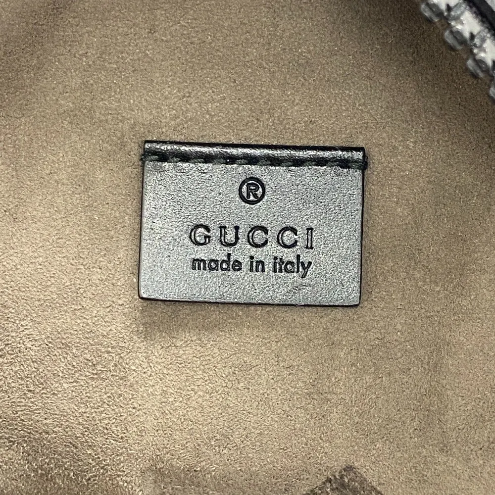 GUCCI Backpack 406370 leather beige GG Supreme Women Used