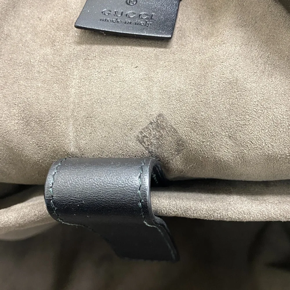 GUCCI Backpack 406370 leather beige GG Supreme Women Used