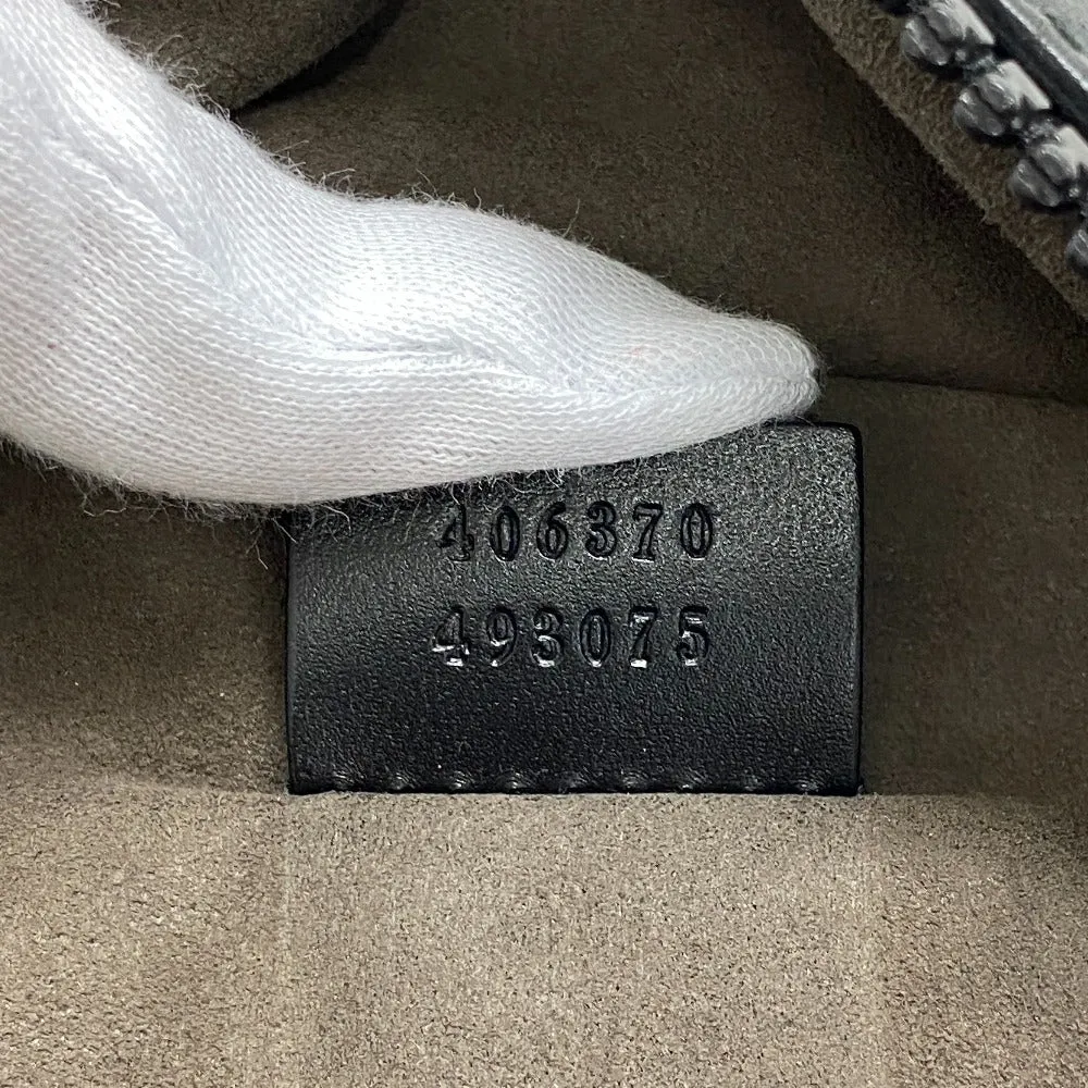 GUCCI Backpack 406370 leather beige GG Supreme Women Used
