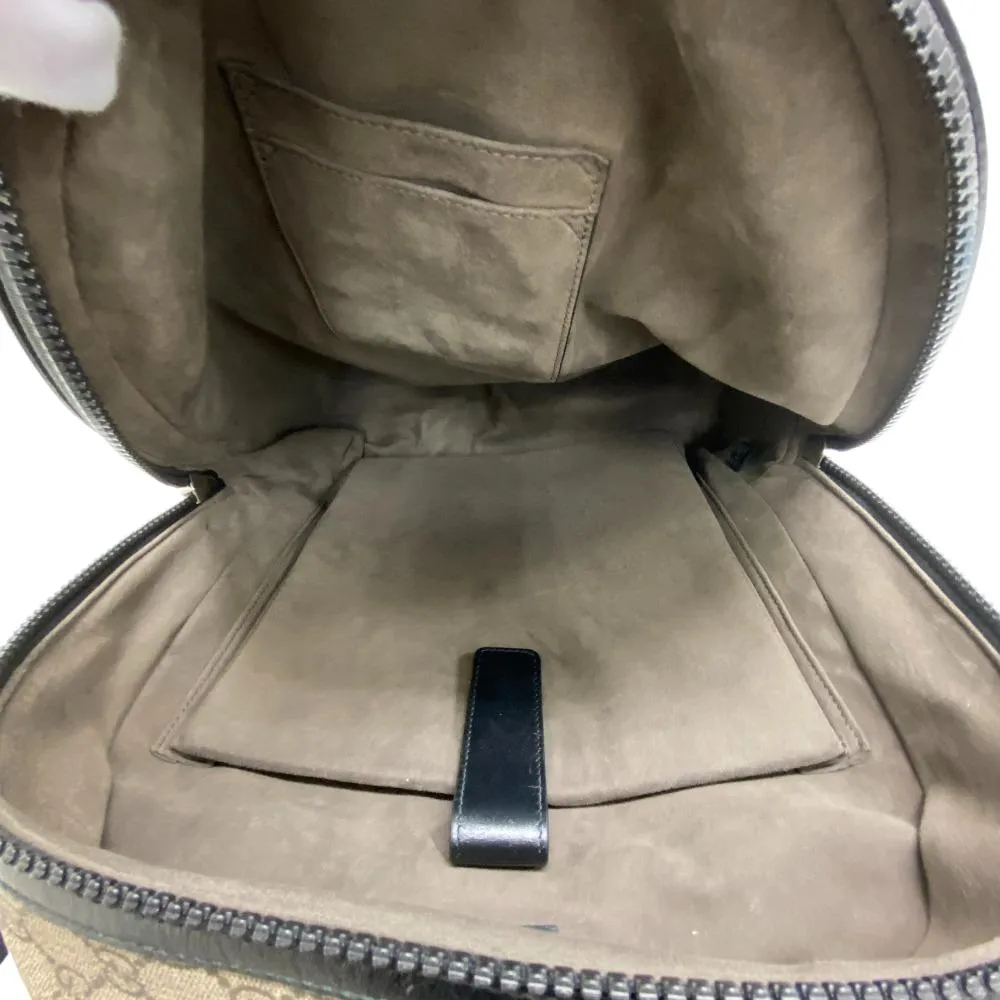 GUCCI Backpack 406370 leather beige GG Supreme Women Used