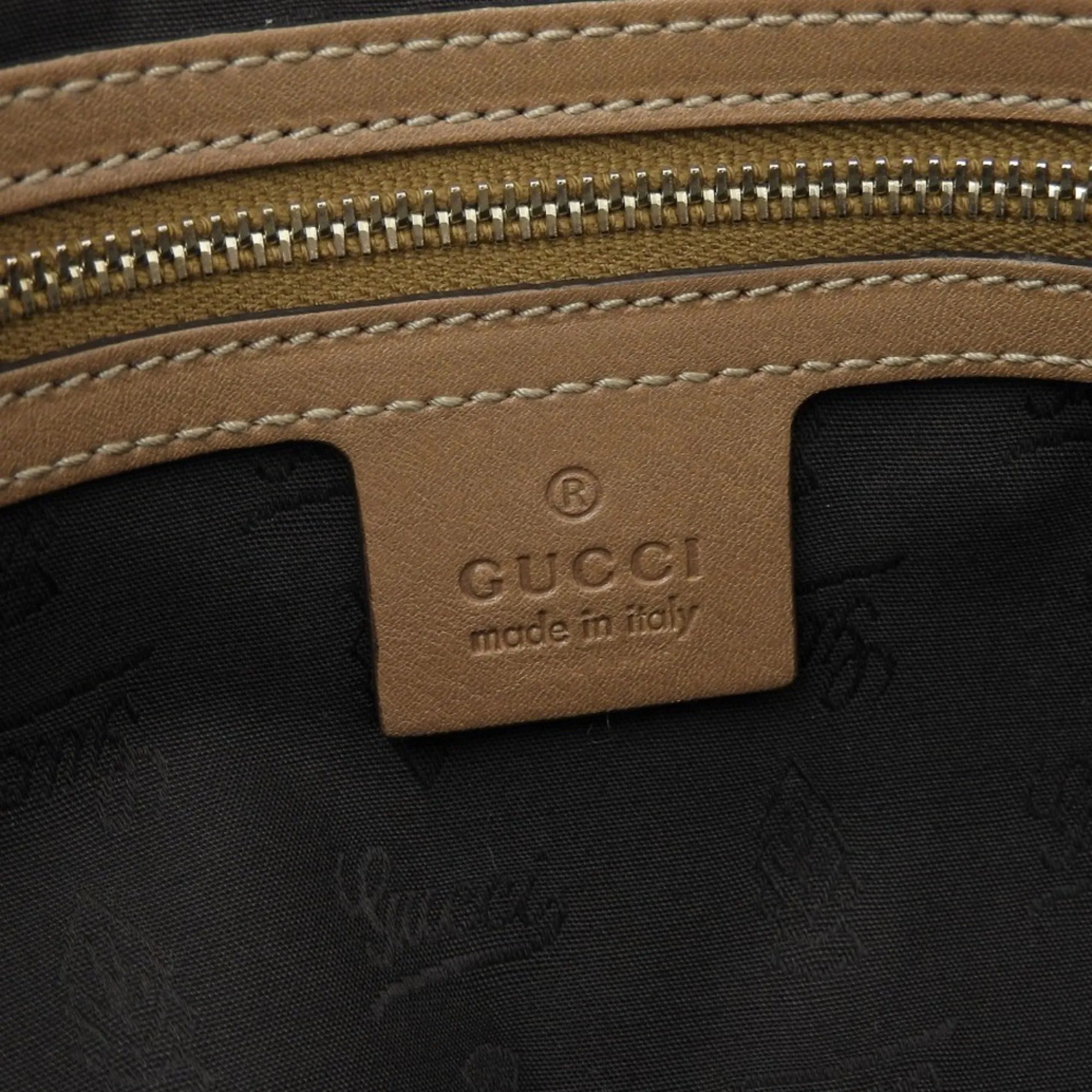 Gucci GG Canvas Handbag Tote Bag Brown 247237 213048