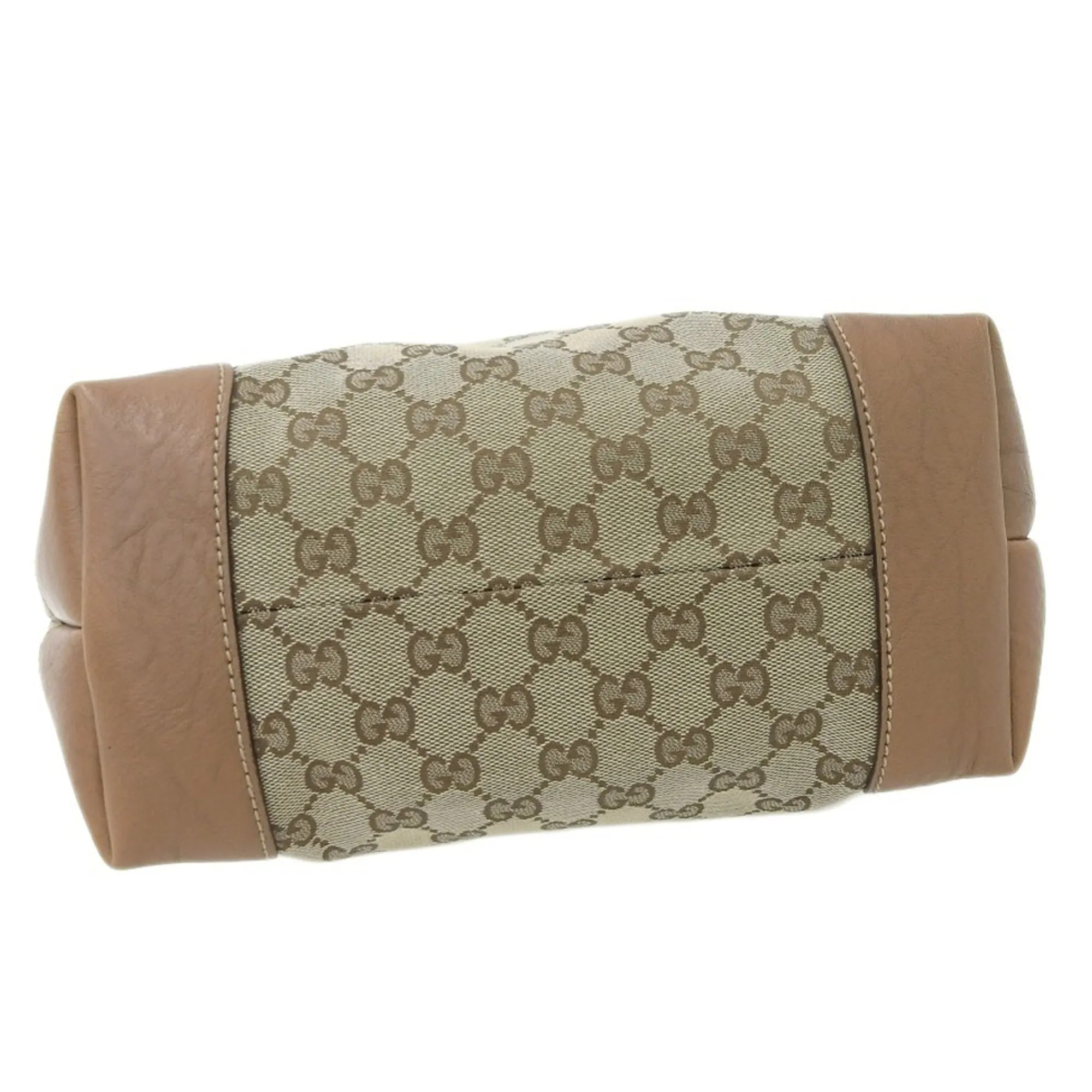Gucci GG Canvas Handbag Tote Bag Brown 247237 213048