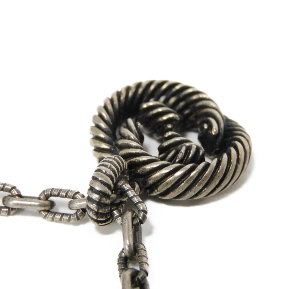 GUCCI Necklace 604155 J8400 0811 Ag925 Silver (smoked) GG logo Interlocking G Pendant mens Used