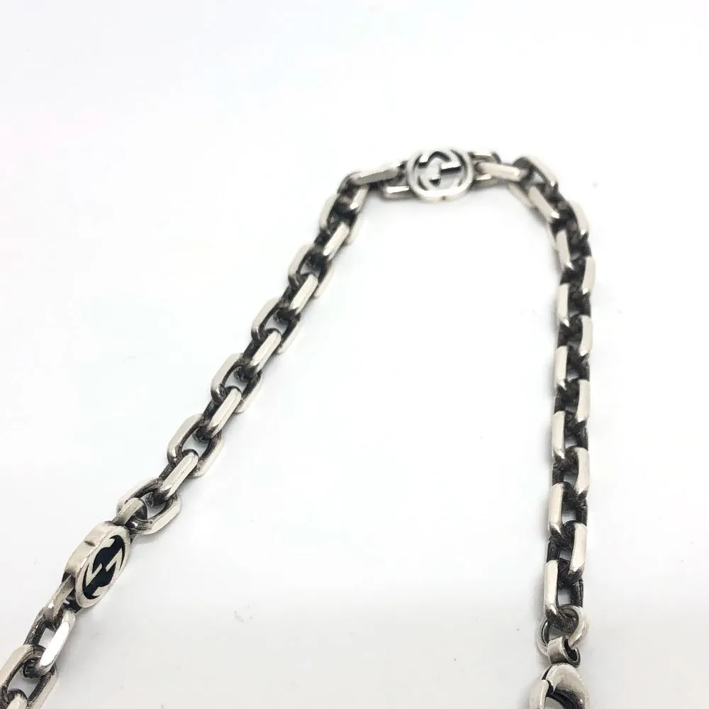 GUCCI Necklace SV925 Silver Interlocking G mens Used