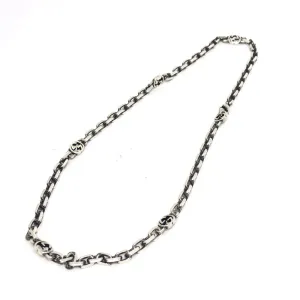 GUCCI Necklace SV925 Silver Interlocking G mens Used