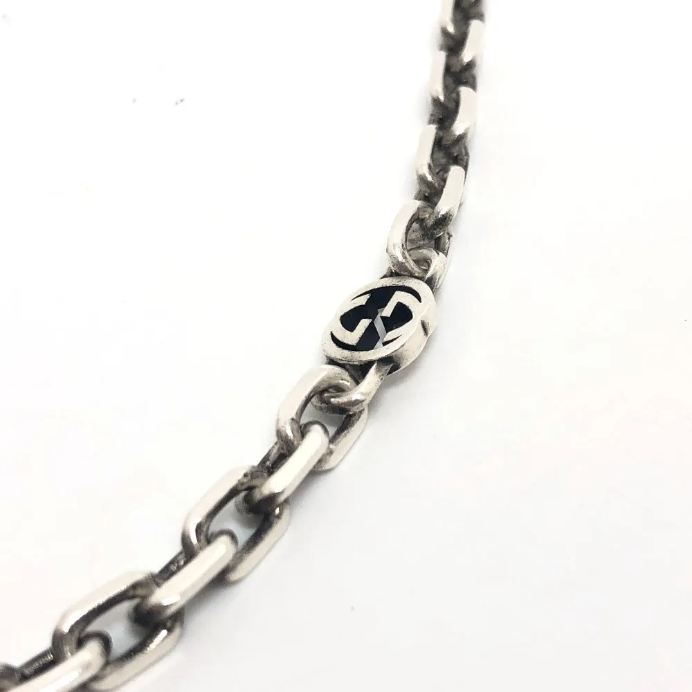 GUCCI Necklace SV925 Silver Interlocking G mens Used