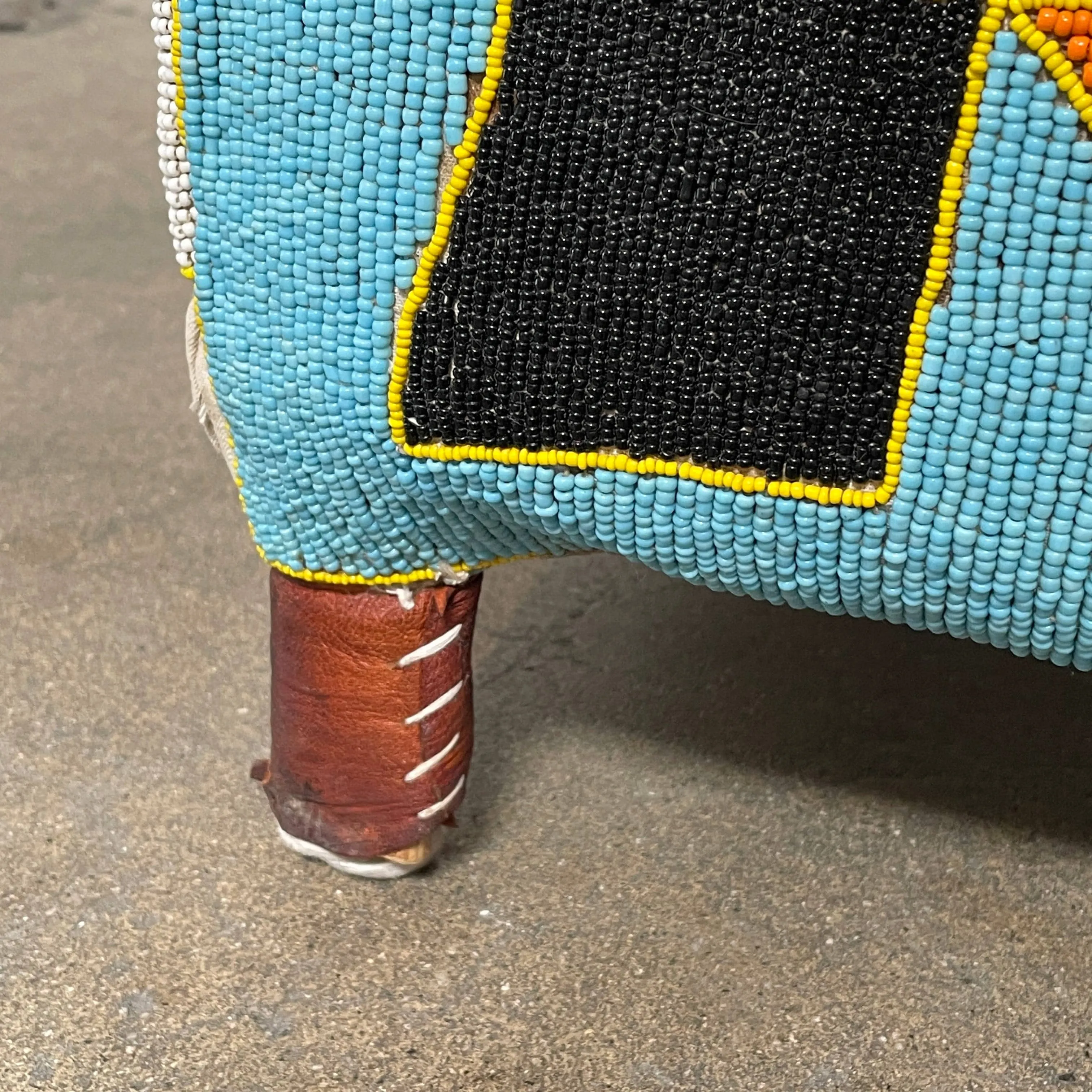Hand Beaded African Yoruba Chair