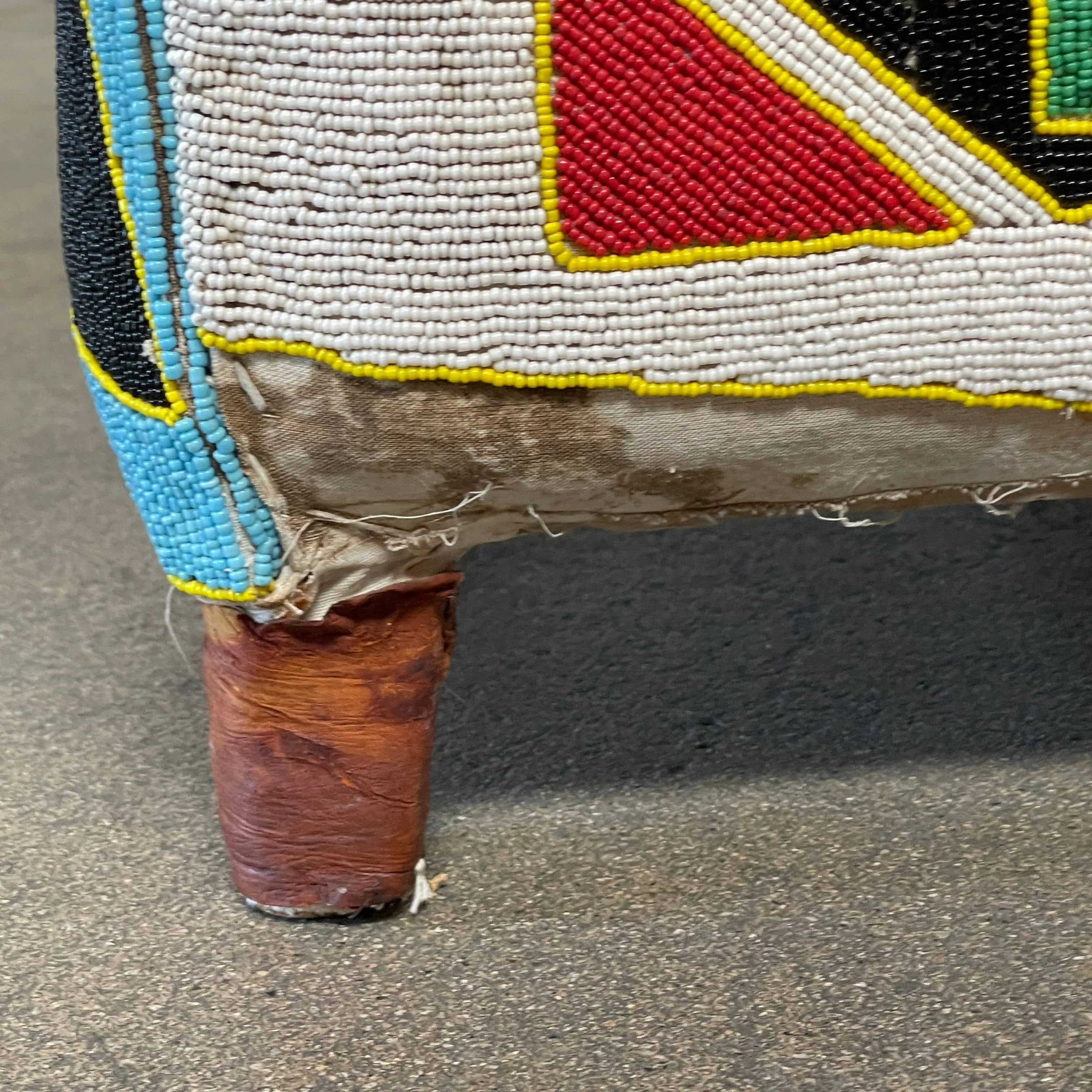 Hand Beaded African Yoruba Chair
