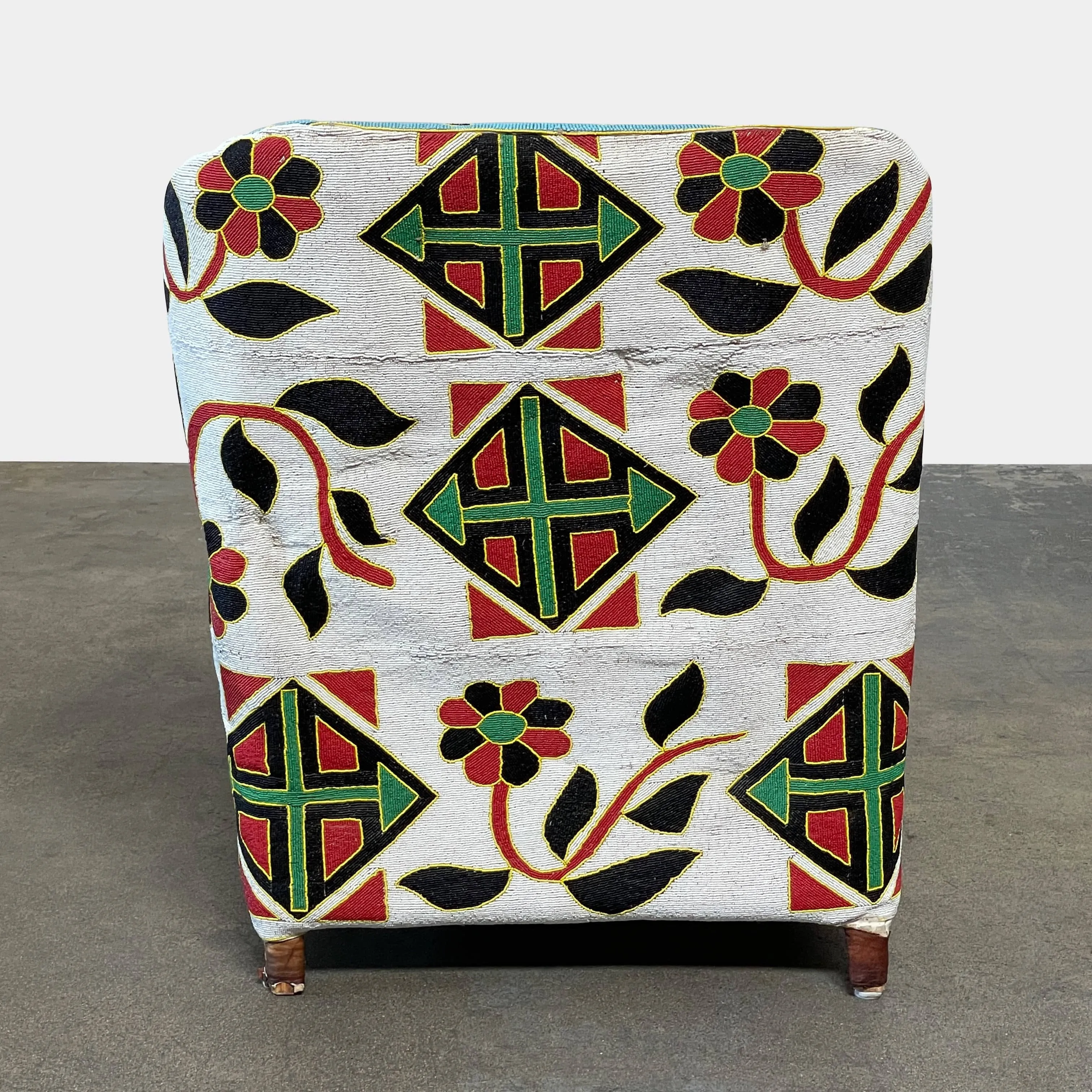Hand Beaded African Yoruba Chair