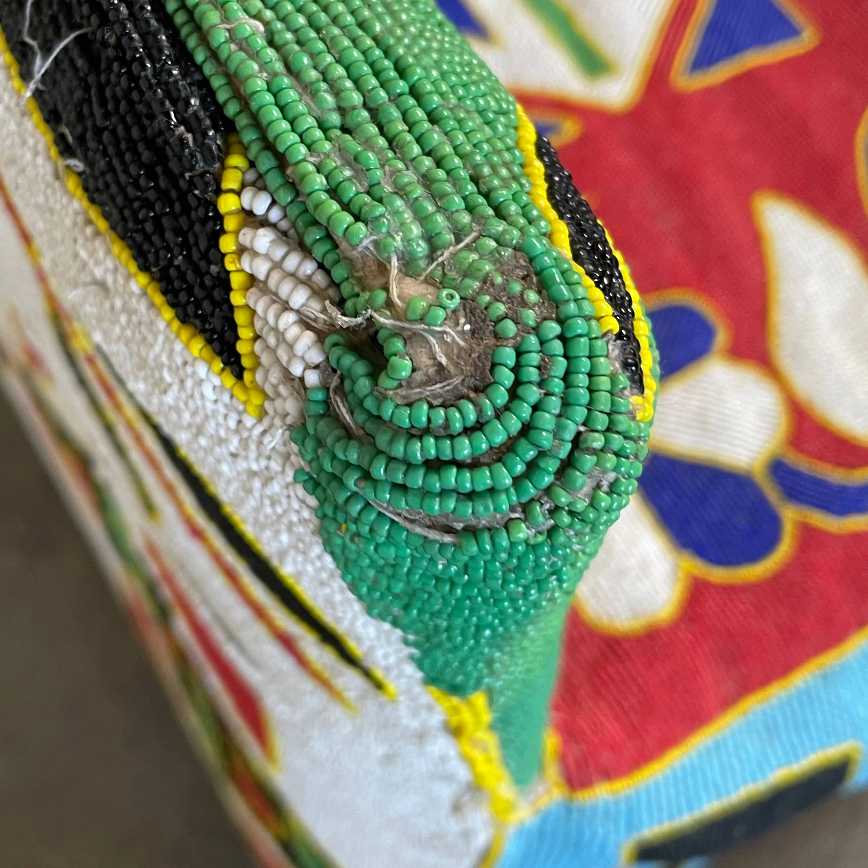 Hand Beaded African Yoruba Chair