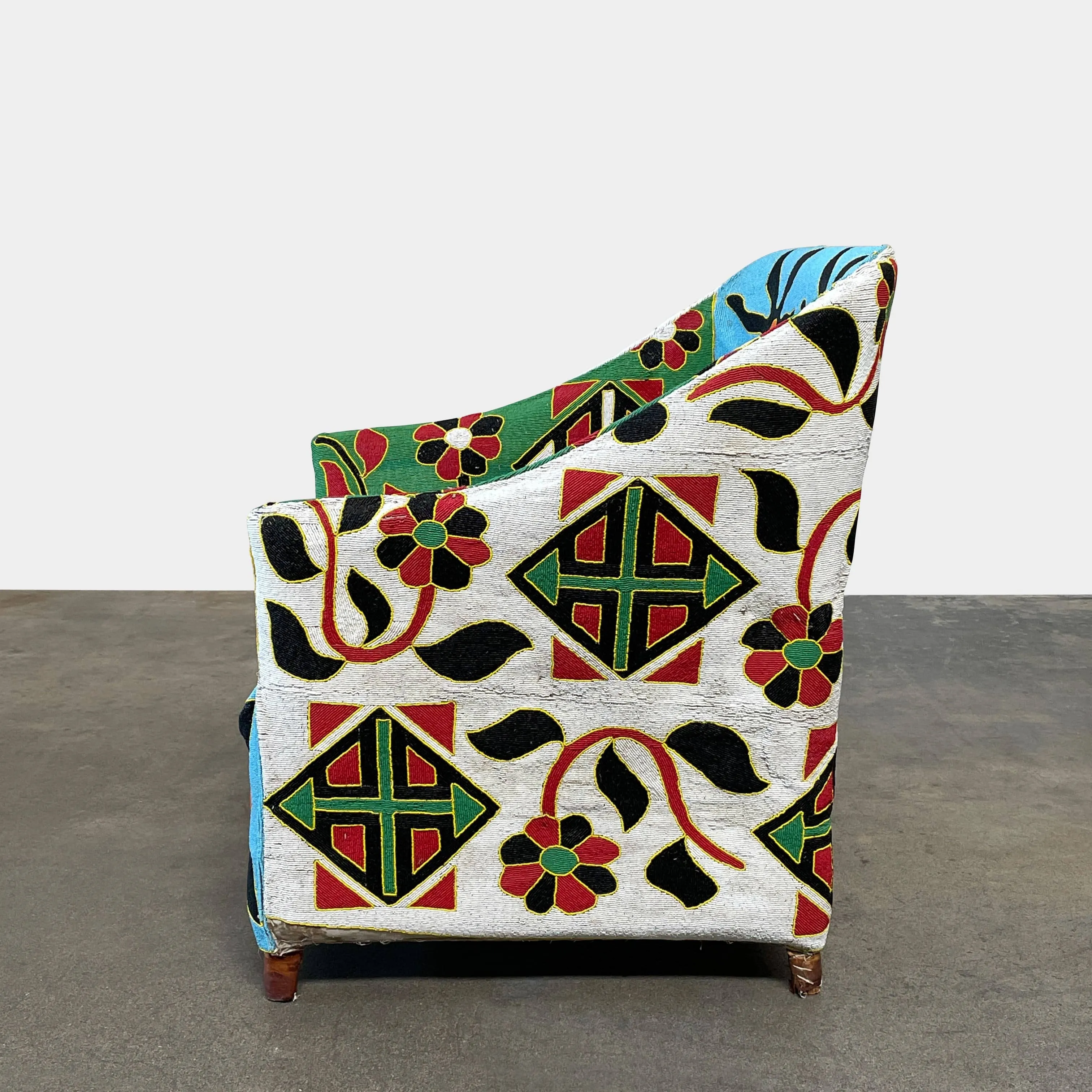 Hand Beaded African Yoruba Chair