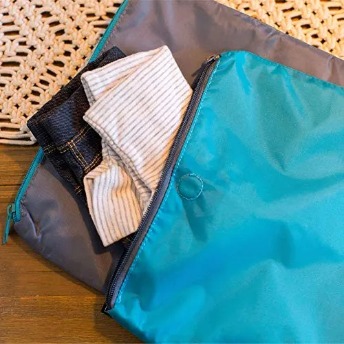 J.L. Childress Wet Bag, Teal/Grey, 2 Count