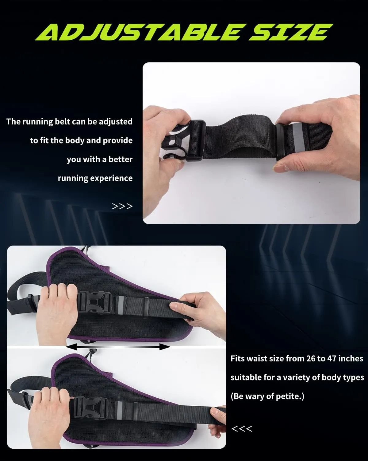 Labeol Running Belt with Water Bottles, Adjustable 2 Zipper Pockets Running Waist Pack Hydration Bag for Men and Women, Fanny Pack with Water Bottles for Hiking Climbing Jogging (Purple)